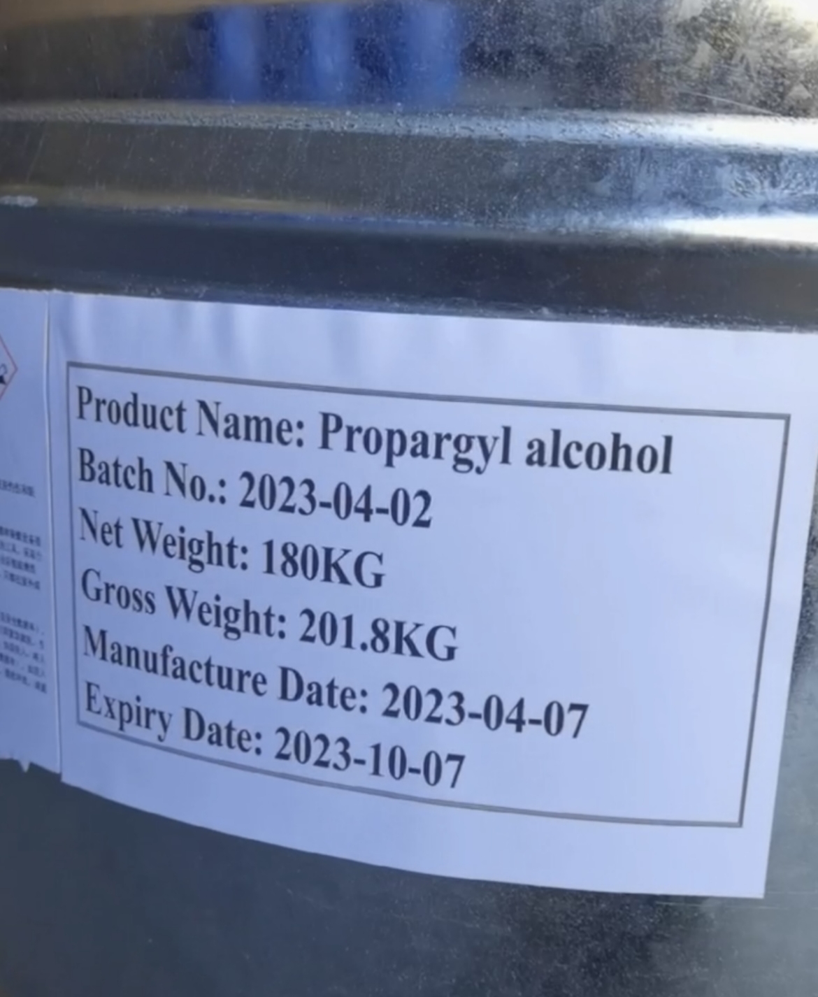 propargyl alcohol packing